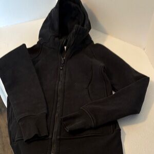 Lululemon ladies Black Hooded scuba jacket